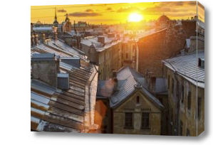 Картина Город на закате