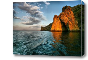 Картина Скалы и море