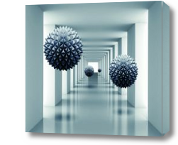 Картина 3D Черные шары